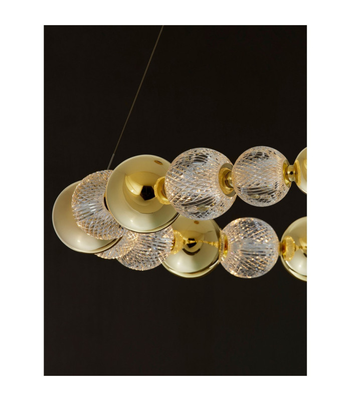 Brille Integrated LED Pendant Ceiling Light Gold Triac Dimmable LED 52W 3476lm 3200K-8