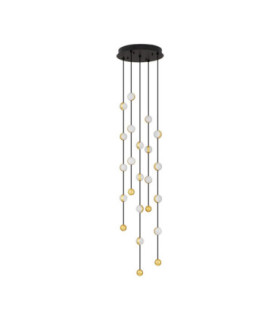 Alcinoe Cluster Pendant Ceiling Light Matt Black Gold Triac Dimmable LED 64W 4708lm 3000K-1