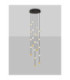 Alcinoe Cluster Pendant Ceiling Light Matt Black Gold Triac Dimmable LED 64W 4708lm 3000K-3