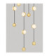 Alcinoe Cluster Pendant Ceiling Light Matt Black Gold Triac Dimmable LED 64W 4708lm 3000K-5