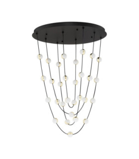 Alcinoe Cluster Pendant Ceiling Light Matt Black Gold Triac Dimmable LED 102W 8914lm 3000K-1