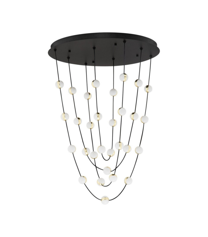Alcinoe Cluster Pendant Ceiling Light Matt Black Gold Triac Dimmable LED 102W 8914lm 3000K-1