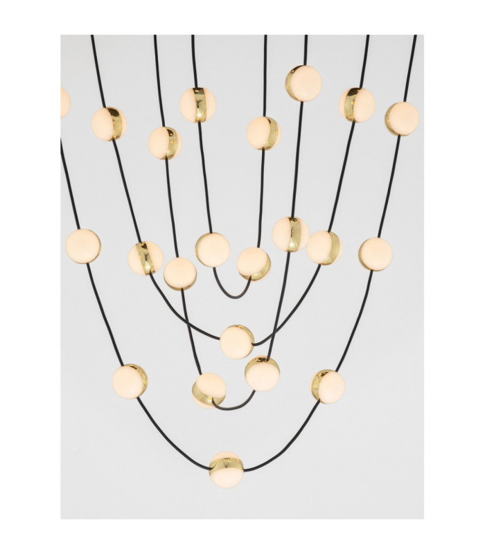 Alcinoe Cluster Pendant Ceiling Light Matt Black Gold Triac Dimmable LED 102W 8914lm 3000K-5
