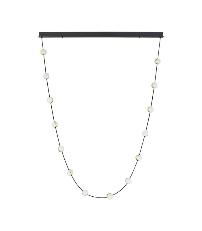 Alcinoe Integrated LED Pendant Ceiling Light Matt Black Gold Triac Dimmable LED 46W 3661lm 3000K-1