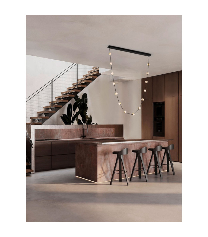 Alcinoe Integrated LED Pendant Ceiling Light Matt Black Gold Triac Dimmable LED 46W 3661lm 3000K-2