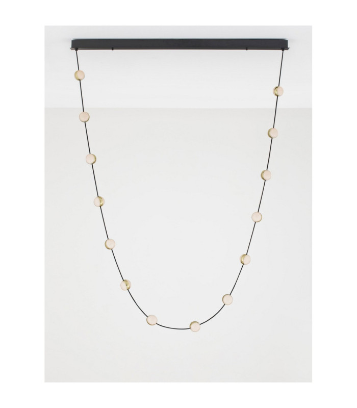 Alcinoe Integrated LED Pendant Ceiling Light Matt Black Gold Triac Dimmable LED 46W 3661lm 3000K-4