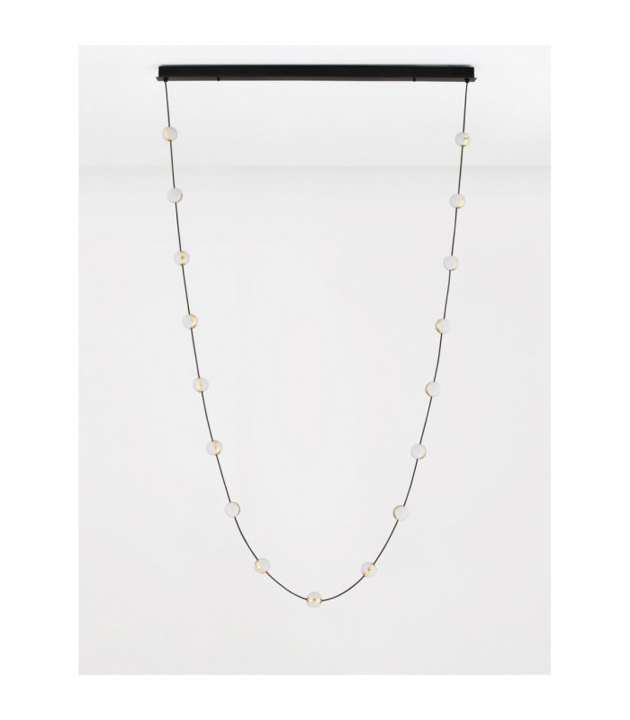 Alcinoe Integrated LED Pendant Ceiling Light Matt Black Gold Triac Dimmable LED 54W 4422lm 3000K-3