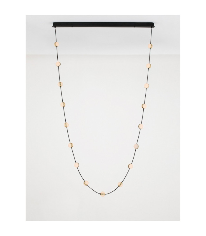 Alcinoe Integrated LED Pendant Ceiling Light Matt Black Gold Triac Dimmable LED 54W 4422lm 3000K-4