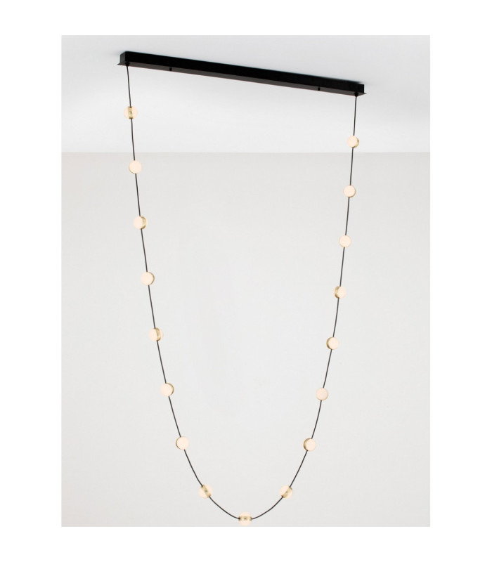 Alcinoe Integrated LED Pendant Ceiling Light Matt Black Gold Triac Dimmable LED 54W 4422lm 3000K-5