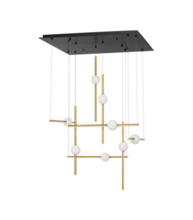 Acrobat Integrated LED Pendant Ceiling Light Black Gold Triac Dimmable LED 106W 9926lm 3000K-1