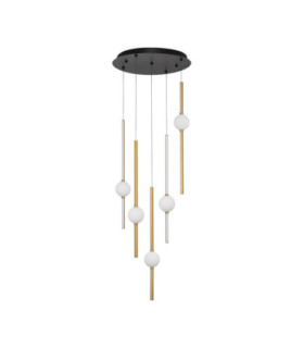 Acrobat Cluster Pendant Ceiling Light Black Gold Triac Dimmable LED 61W 5589lm 3000K-1