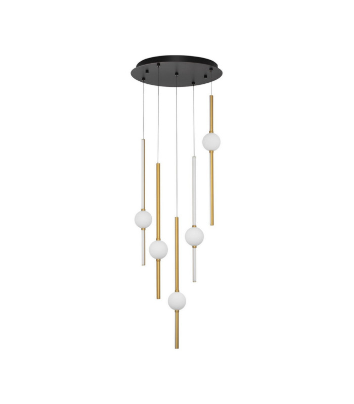 Acrobat Cluster Pendant Ceiling Light Black Gold Triac Dimmable LED 61W 5589lm 3000K-1
