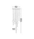 Acrobat Cluster Pendant Ceiling Light Black Gold Triac Dimmable LED 61W 5589lm 3000K-5