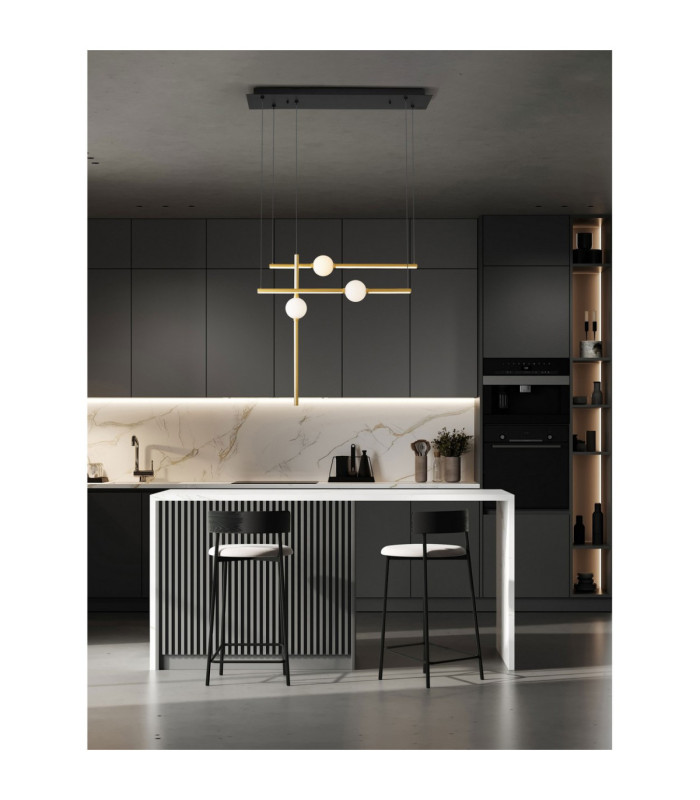Acrobat Integrated LED Pendant Ceiling Light Black Gold Triac Dimmable LED 27W 2542lm 3000K-2