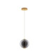 Navi Globe Pendant Ceiling Light Brass Gold Smokey Grey LED 8W 934lm 3000K-1