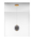 Navi Globe Pendant Ceiling Light Brass Gold Smokey Grey LED 8W 934lm 3000K-3