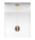 Navi Globe Pendant Ceiling Light Brass Gold Smokey Grey LED 8W 934lm 3000K-4