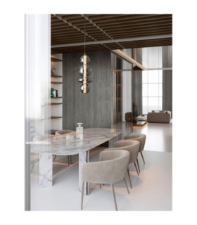 Navi Globe Pendant Ceiling Light Brass Gold Smokey Grey LED 20W 2601lm 3000K-2
