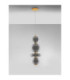 Navi Globe Pendant Ceiling Light Brass Gold Smokey Grey LED 20W 2601lm 3000K-3