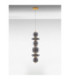 Navi Globe Pendant Ceiling Light Brass Gold Smokey Grey LED 27W 3201lm 3000K-3