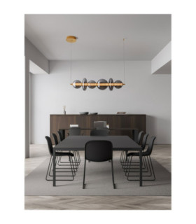 Navi Bar Pendant Ceiling Light Brass Gold Smokey Grey Triac Dimmable LED 29W 3472lm 3000K-2