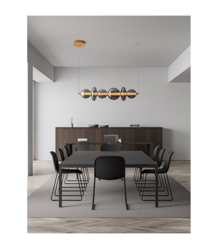 Navi Bar Pendant Ceiling Light Brass Gold Smokey Grey Triac Dimmable LED 29W 3472lm 3000K-2