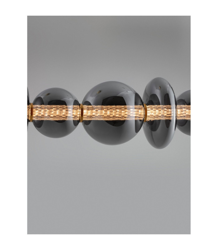 Navi Bar Pendant Ceiling Light Brass Gold Smokey Grey Triac Dimmable LED 29W 3472lm 3000K-7