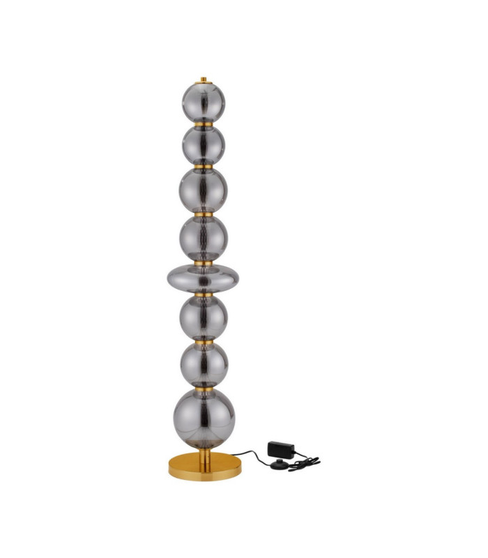 Navi Floor Lamp Brass Gold Smokey Grey Dimmable LED 37W 747lm 3000K-1