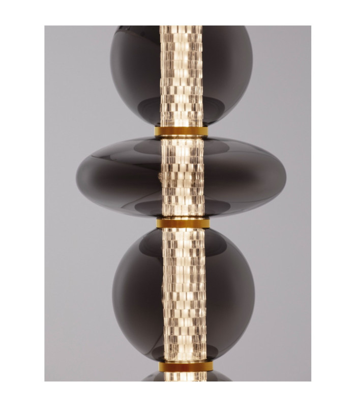 Navi Floor Lamp Brass Gold Smokey Grey Dimmable LED 37W 747lm 3000K-5