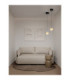 Alaz Slim Pendant Ceiling Light Brass Gold Matt Black Alabaster LED 9W 398lm 3000K-2