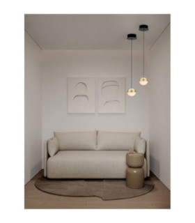 Alaz Slim Pendant Ceiling Light Brass Gold Matt Black Alabaster LED 9W 398lm 3000K-2