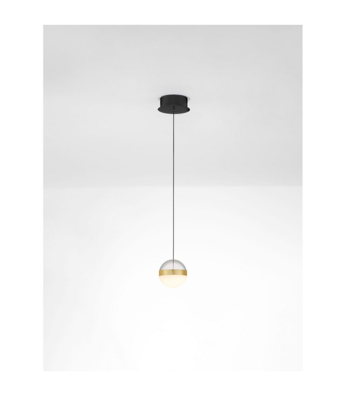 Alaz Slim Pendant Ceiling Light Brass Gold Matt Black Alabaster LED 9W 398lm 3000K-4