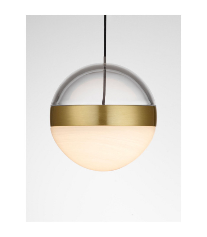 Alaz Slim Pendant Ceiling Light Brass Gold Matt Black Alabaster LED 9W 398lm 3000K-5