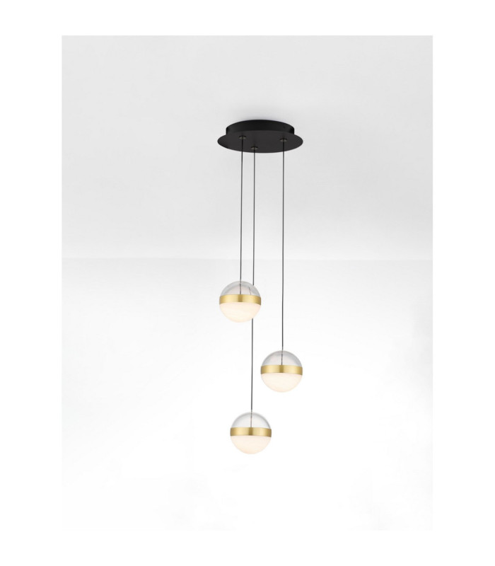 Alaz Cluster Pendant Ceiling Light Brass Gold Matt Black Alabaster Triac Dimmable LED 27W 1194lm 3000K-4