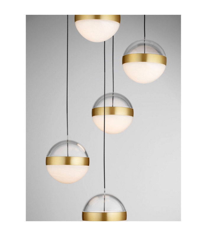 Alaz Cluster Pendant Ceiling Light Brass Gold Matt Black Alabaster Triac Dimmable LED 45W 1990lm 3000K-6