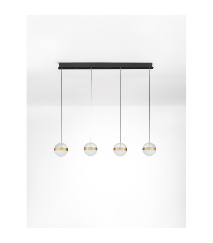Alaz Bar Pendant Ceiling Light Brass Gold Matt Black Alabaster Triac Dimmable LED 36W 1592lm 3000K-3