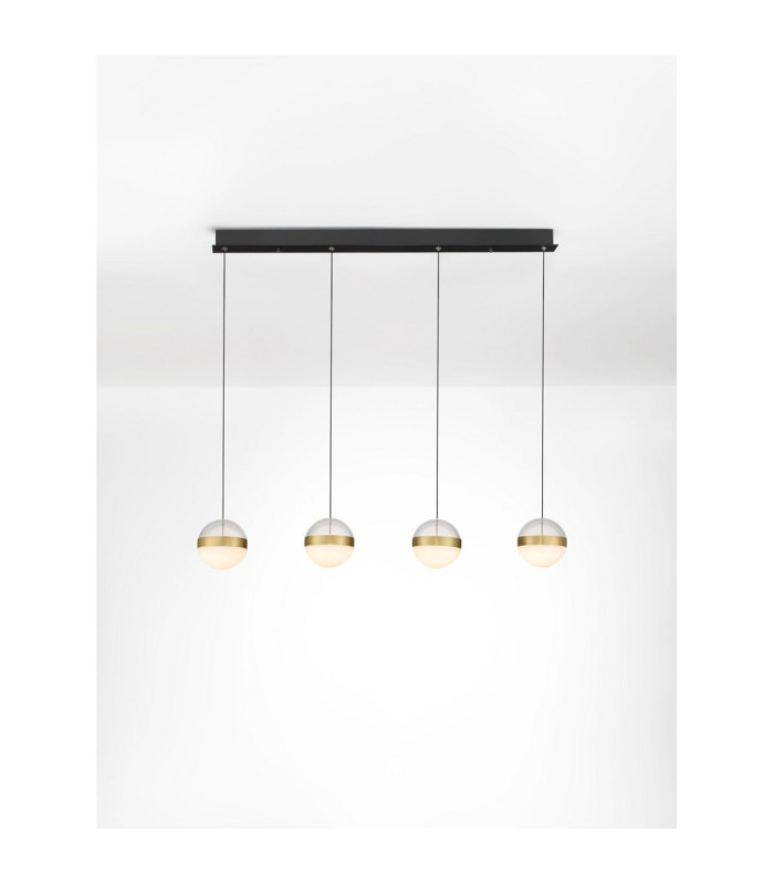 Alaz Bar Pendant Ceiling Light Brass Gold Matt Black Alabaster Triac Dimmable LED 36W 1592lm 3000K-4