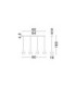 Alaz Bar Pendant Ceiling Light Brass Gold Matt Black Alabaster Triac Dimmable LED 36W 1592lm 3000K-6