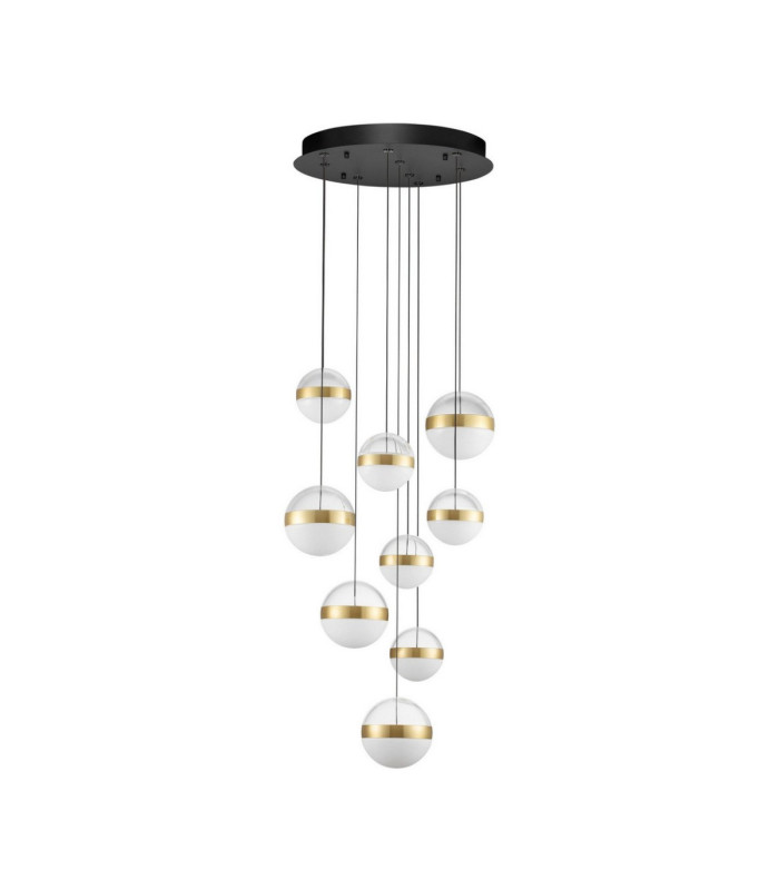 Alaz Cluster Pendant Ceiling Light Brass Gold Matt Black Alabaster Triac Dimmable LED 81W 3582lm 3000K-1