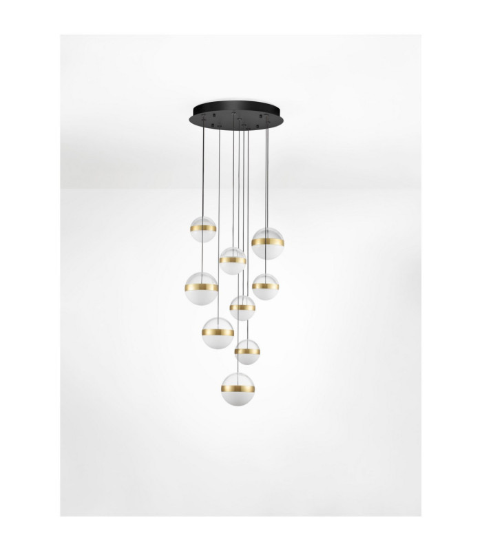 Alaz Cluster Pendant Ceiling Light Brass Gold Matt Black Alabaster Triac Dimmable LED 81W 3582lm 3000K-3