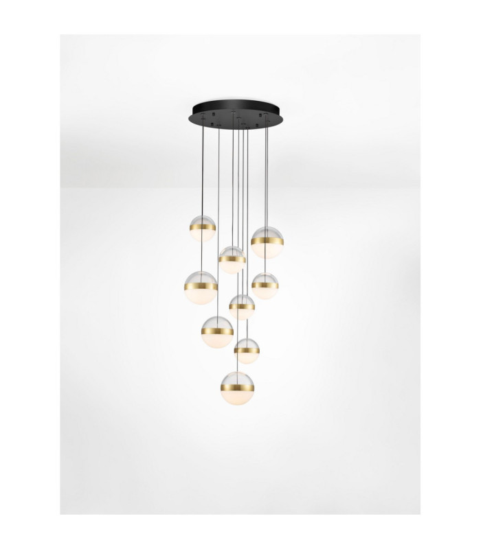 Alaz Cluster Pendant Ceiling Light Brass Gold Matt Black Alabaster Triac Dimmable LED 81W 3582lm 3000K-4