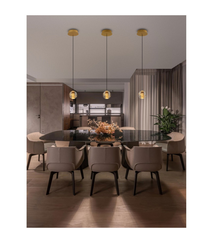 Licio Slim Pendant Ceiling Light Gold LED 4W 166lm 3000K-2
