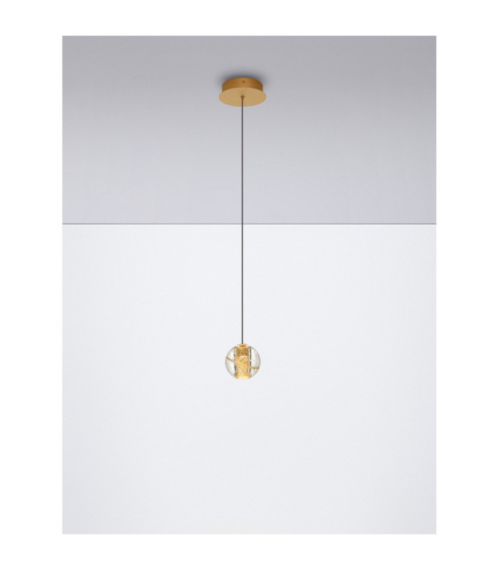 Licio Slim Pendant Ceiling Light Gold LED 4W 166lm 3000K-4