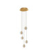 Licio Cluster Pendant Ceiling Light Gold Triac Dimmable LED 16W 832lm 3000K-1