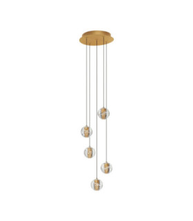 Licio Cluster Pendant Ceiling Light Gold Triac Dimmable LED 16W 832lm 3000K-1