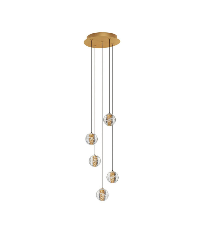 Licio Cluster Pendant Ceiling Light Gold Triac Dimmable LED 16W 832lm 3000K-1