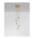 Licio Cluster Pendant Ceiling Light Gold Triac Dimmable LED 16W 832lm 3000K-3