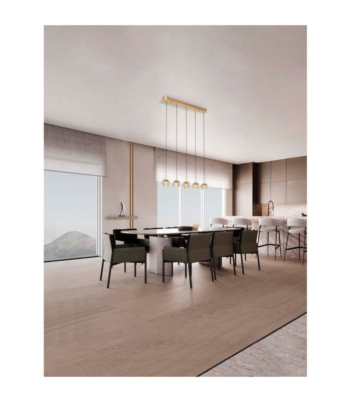 Licio Bar Pendant Ceiling Light Gold Triac Dimmable LED 16W 832lm 3000K-2