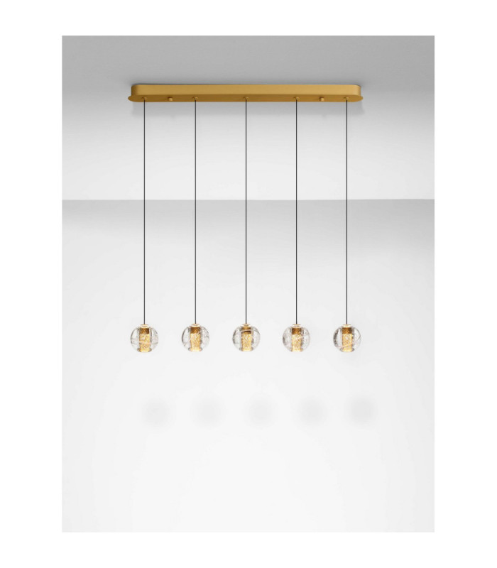Licio Bar Pendant Ceiling Light Gold Triac Dimmable LED 16W 832lm 3000K-4