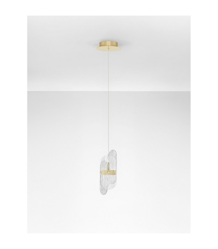Lucien Pendant Ceiling Light Brass Gold Triac Dimmable LED 9W 550lm 2700K-3